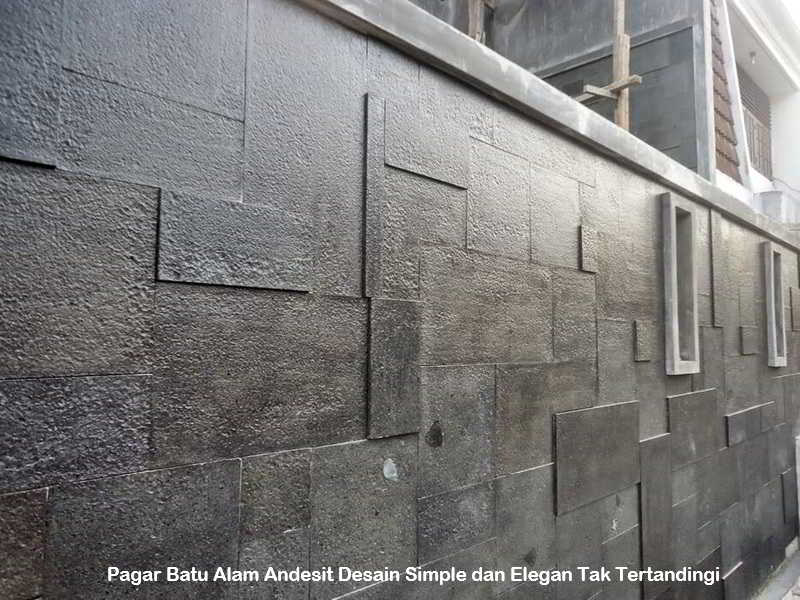 Pagar Batu Alam Andesit Desain Simple dan Elegan Tak Tertandingi